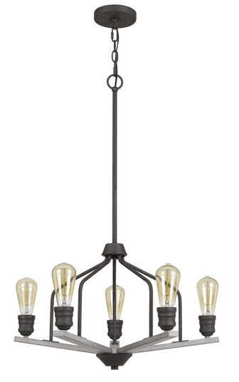 Corming Five Light Chandelier in Textured Bronze/Drifted Wood (225|FX-3716-5)