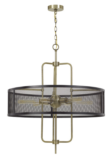 Leiden Six Light Chandelier in Antique Brass/Black (225|FX-3727-6)