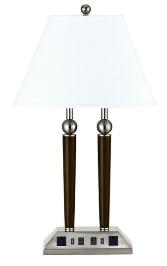 Desk Two Light Desk lamp in Espresso/Brushed Steel (225|LA-8005DK-3R-BS)