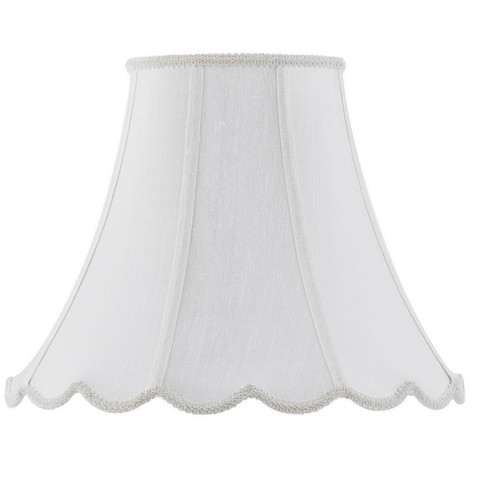 PIPED SCALLOP BELL Shade in WHITE (225|SH-8105/14-WH)