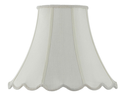 PIPED SCALLOP BELL Shade in Eggshell (225|SH-8105/16-EG)
