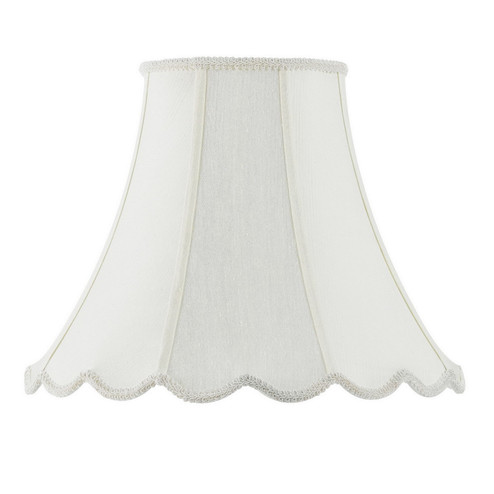 PIPED SCALLOP BELL Shade in Eggshell (225|SH-8105/18-EG)