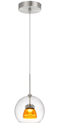 Dimmable With Lutron Brand Dimmers: Dvcl-153P, Scl LED Mini Pendant in Clear Yellow (225|UP-335-CL-AMBCL)