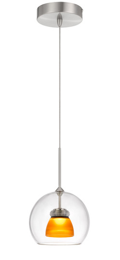 Dimmable With Lutron Brand Dimmers: Dvcl-153P, Scl LED Mini Pendant in Frosted Yellow (225|UP-335-CL-AMBFR)