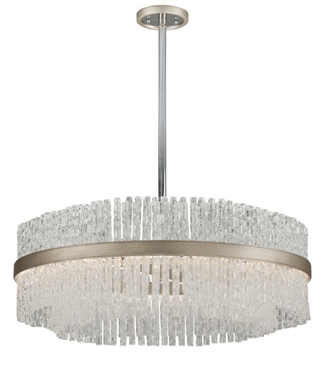 Chime 12 Light Chandelier in Silver Leaf Polished Stainless (68|204-48)