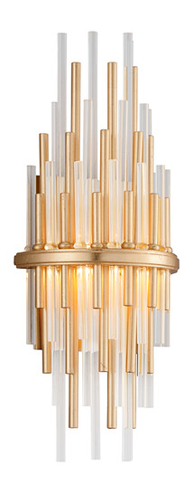 Theory Two Light Wall Sconce in Gold Leaf W Polished Stainless (68|238-11)