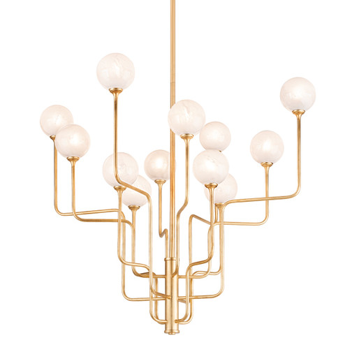 Onyx LED Chandelier in Vintage Gold Leaf (68|332-45-VGL)