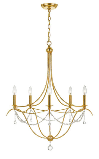 Metro Five Light Chandelier in Antique Gold (60|425-GA)