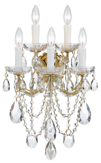 Maria Theresa Five Light Wall Sconce in Gold (60|4425-GD-CL-S)