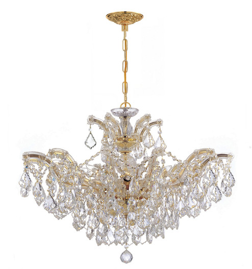 Maria Theresa Six Light Chandelier in Gold (60|4439-GD-CL-SAQ)