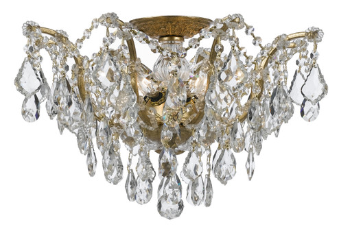 Filmore Five Light Flush Mount in Antique Gold (60|4457-GA-CL-MWP)