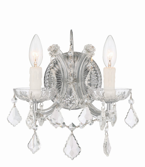 Maria Theresa Two Light Wall Sconce in Polished Chrome (60|4472-CH-CL-SAQ)
