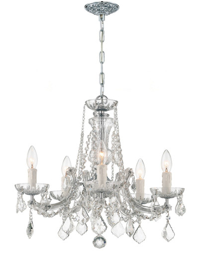 Maria Theresa Five Light Mini Chandelier in Polished Chrome (60|4476-CH-CL-MWP)