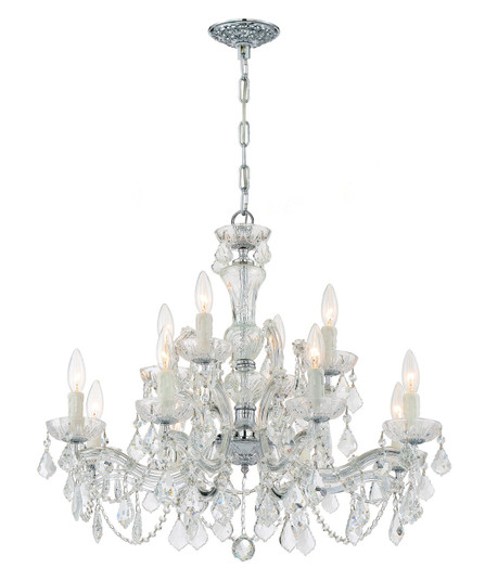 Maria Theresa 12 Light Chandelier in Polished Chrome (60|4479-CH-CL-SAQ)