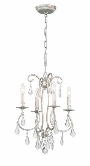 Ashton Four Light Mini Chandelier in Olde Silver (60|5014-OS-CL-S)