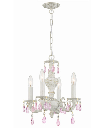Paris Market Four Light Mini Chandelier in Antique White (60|5024-AW-RO-MWP)