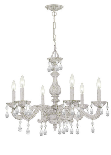 Paris Market Six Light Chandelier in Antique White (60|5036-AW-CL-S)