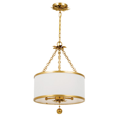 Broche Three Light Chandelier in Antique Gold (60|513-GA)