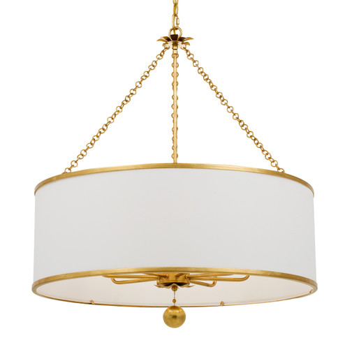 Broche Eight Light Chandelier in Antique Gold (60|515-GA)