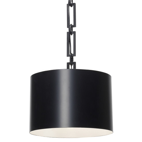Alston One Light Chandelier in Matte Black + White (60|8683-MK-WH)