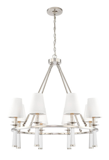 Baxter Eight Light Chandelier in Polished Nickel (60|8867-PN)
