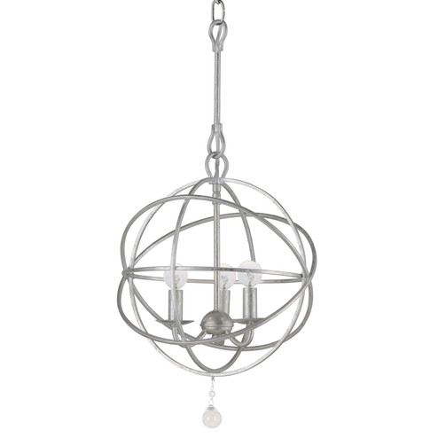 Solaris Three Light Mini Chandelier in Olde Silver (60|9225-OS)