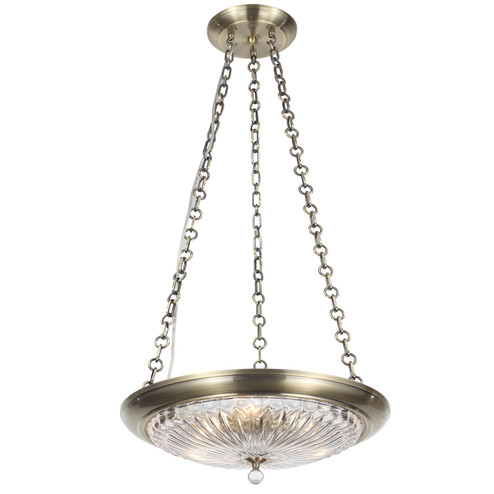 Celina Three Light Mini Chandelier in Antique Brass (60|9943-AB)