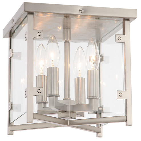 Danbury Four Light Flush Mount in Brushed Nickel (60|DAN-8793-BN)