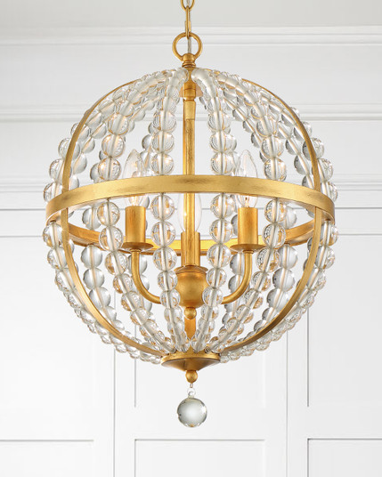 Roxy Three Light Chandelier in Antique Gold (60|ROX-A9003-GA)