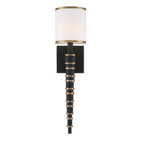 Sloane One Light Wall Sconce in Vibrant Gold + Black Forged (60|SLO-A3601-VG-BF)