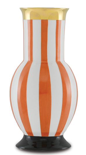 De Luca Collection Vase in Orange/White/Gold/Black (142|1200-0387)