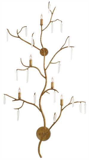 Forest Light Collection Five Light Wall Sconce in Washed Lucerne Gold/Natural (142|5000-0014)