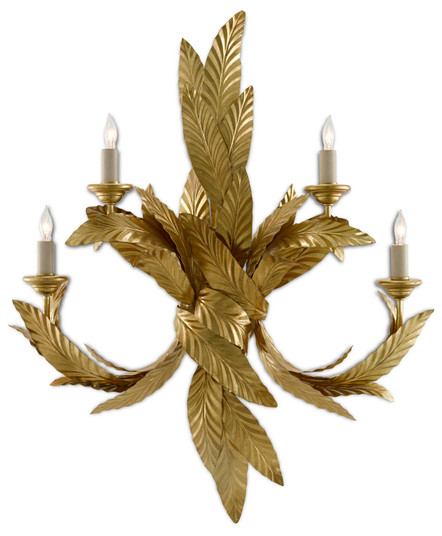 Apollo Four Light Wall Sconce in Contemporary Gold Leaf (142|5000-0132)