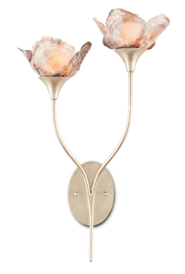 Catrice Collection Two Light Wall Sconce in Silver Leaf/Natural (142|5000-0138)