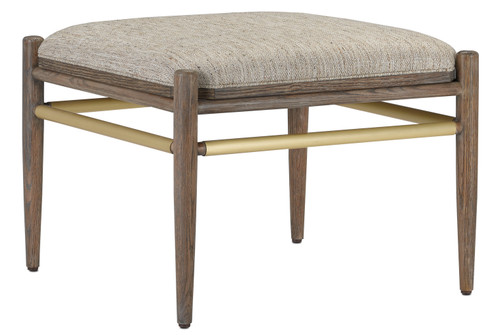 Visby Ottoman in Light Pepper/Brushed Brass (142|7000-0282)