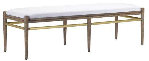 Visby Bench in Light Pepper/Brushed Brass (142|7000-0301)