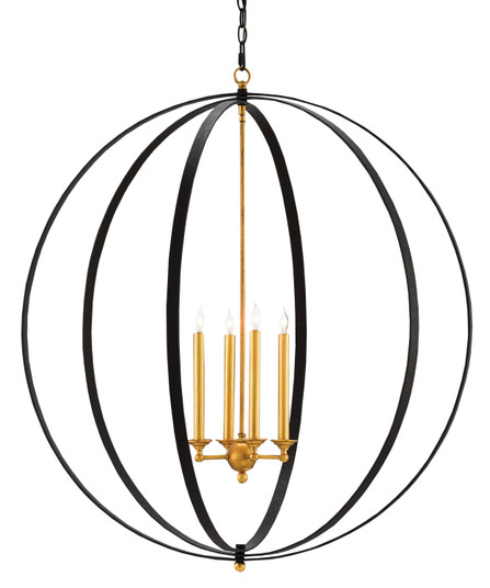 Ogden Four Light Chandelier in Chinois Antique Gold Leaf/Black (142|9000-0238)