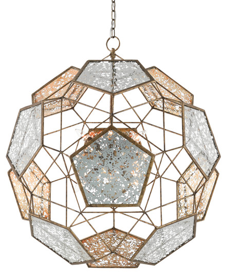 Julius Nine Light Chandelier in Pyrite Bronze/Raj Mirror (142|9000-0257)