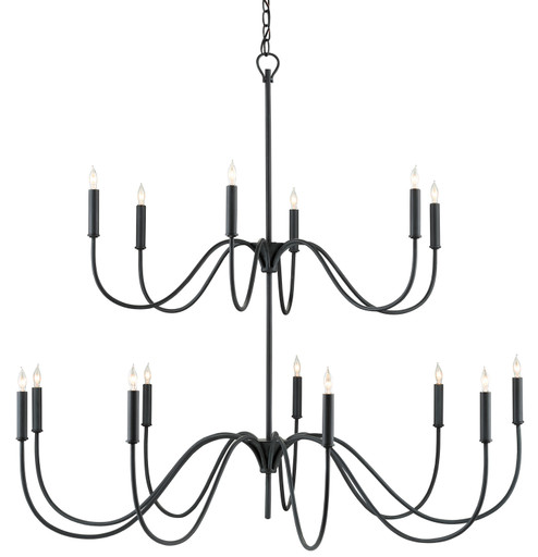 Tirrell Collection 15 Light Chandelier in Antique Black (142|9000-0654)