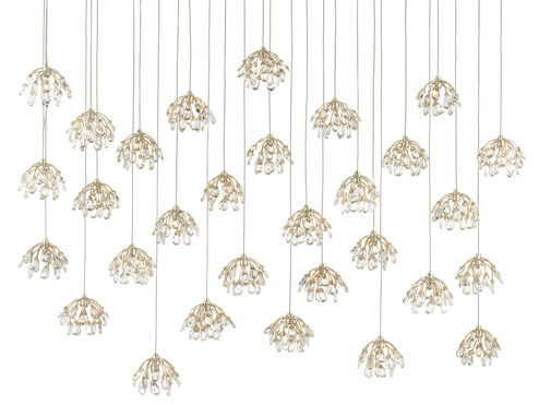 Crystal Bud 30 Light Pendant in Clear/Contemporary Silver Leaf/Silver (142|9000-0672)
