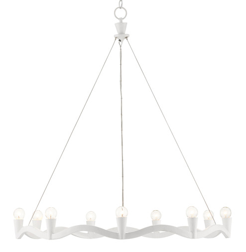 Serpentina Nine Light Chandelier in Gesso White (142|9000-0730)