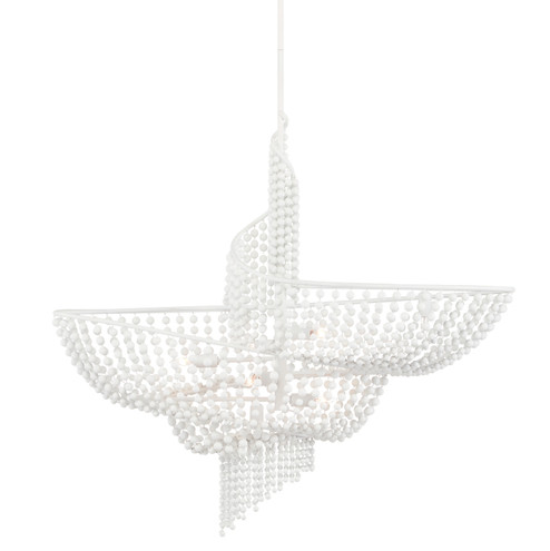 Neptune White Chandelier Eight Light Chandelier in Gesso White (142|9000-0839)