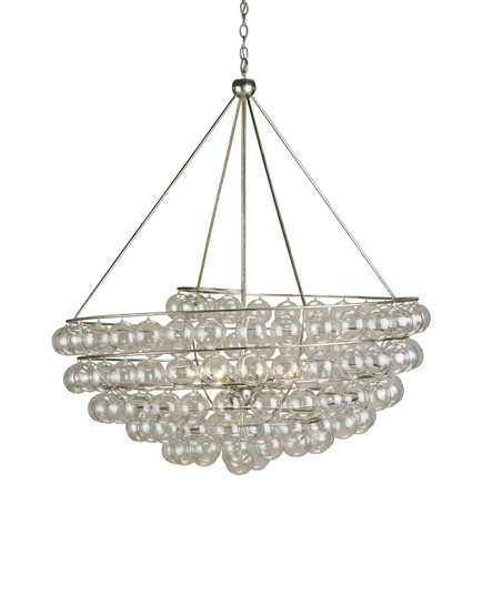 Stratosphere Silver Chandelier Four Light Chandelier in Contemporary Silver Leaf (142|9002)