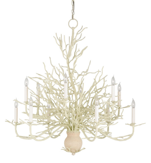 Seaward 12 Light Chandelier in White Coral/Natural Sand (142|9188)