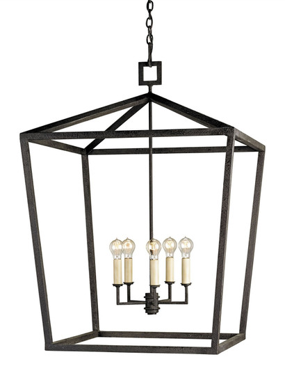 Denison Five Light Lantern in Molé Black (142|9871)