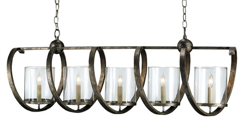 Maximus Five Light Chandelier in Pyrite Bronze/Clear (142|9915)