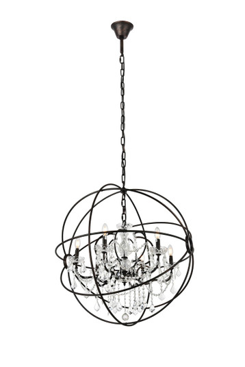 Geneva Six Light Chandelier in Dark Bronze (173|1130D32DB/RC)