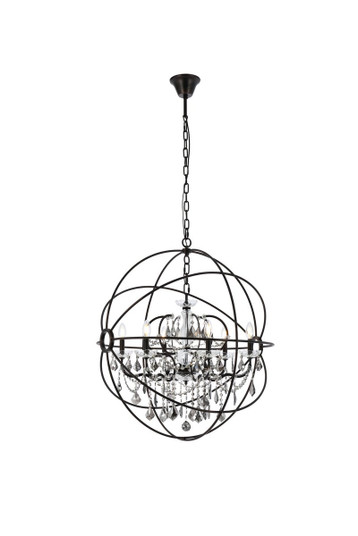 Geneva Six Light Chandelier in Dark Bronze (173|1130D32DB-SS/RC)