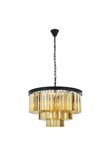 Sydney Nine Light Chandelier in Matte Black (173|1201D26MB-GT/RC)