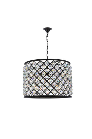 Madison Eight Light Chandelier in Matte Black (173|1206D27MB/RC)